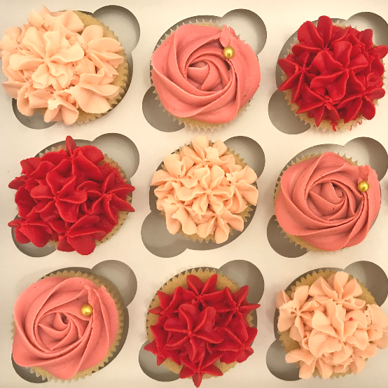 Mixed Floral Buttercream Cupcakes