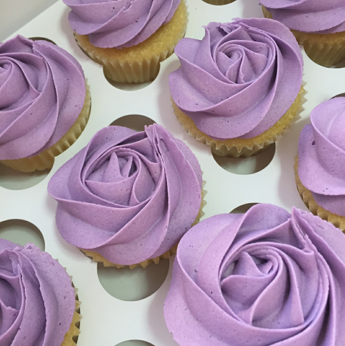 Coloured Buttercream Rosette Cupcakes
